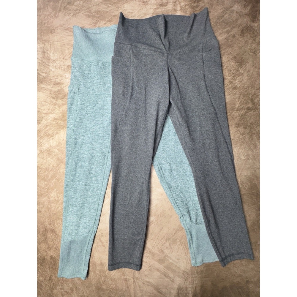 Member's Mark Women's Everyday Leggings Medium W/ Pockets Grey Lot of TWO